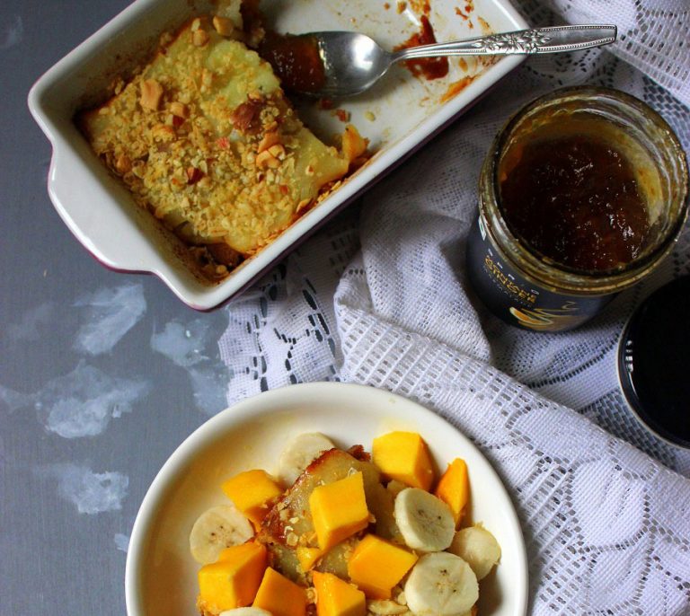 Ginger Marmalade bread and butter pudding Sprig